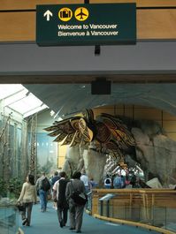 Ankomsthallen i Vancouver lufthavn